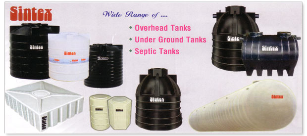 Sintex Wide Range of Overhead Tanks, Under Ground Tanks, Septic Tanks